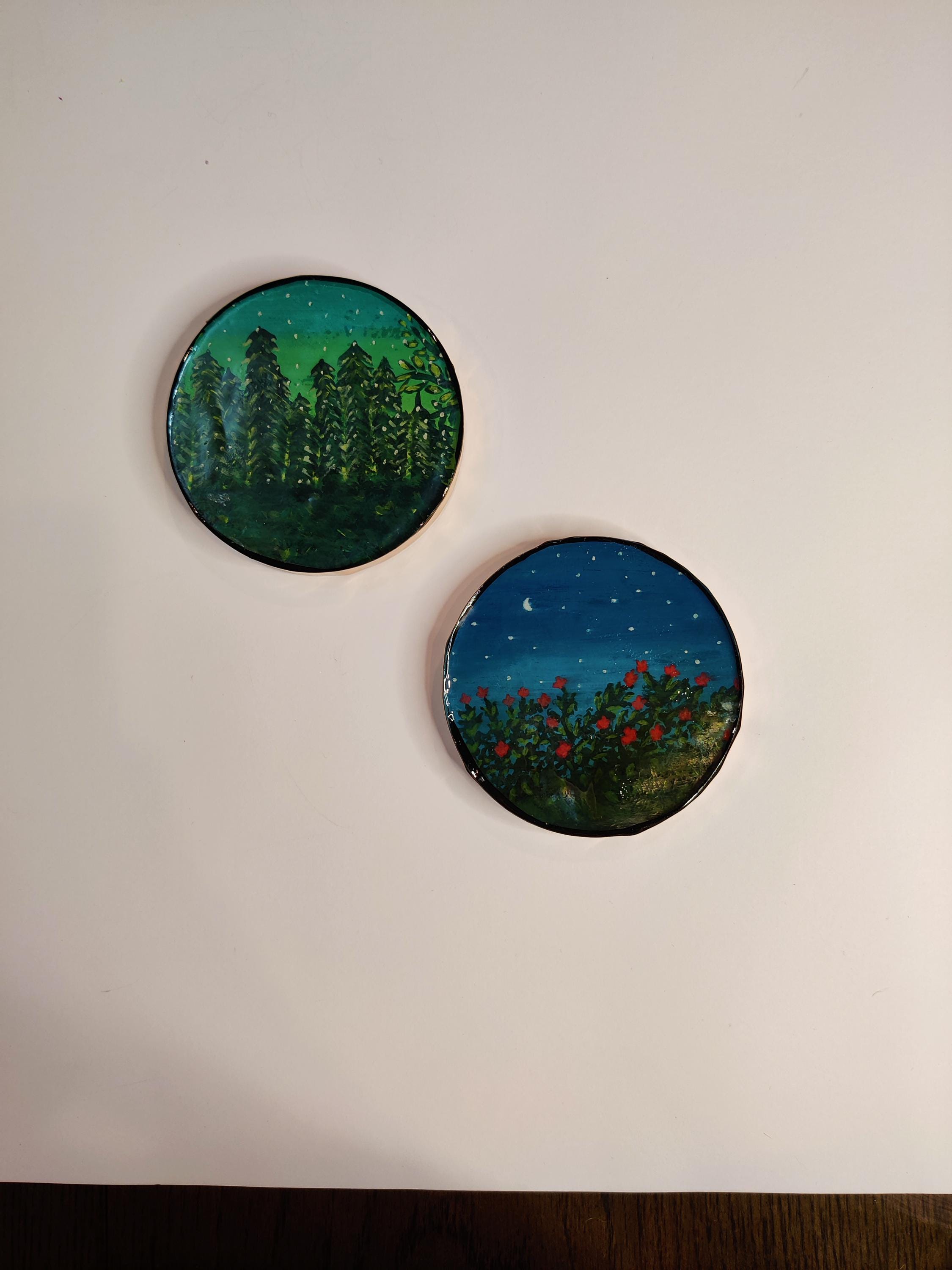 Unique Dusky Evening Resin Coasters  Perfect Holiday Gift  Wall Hanging