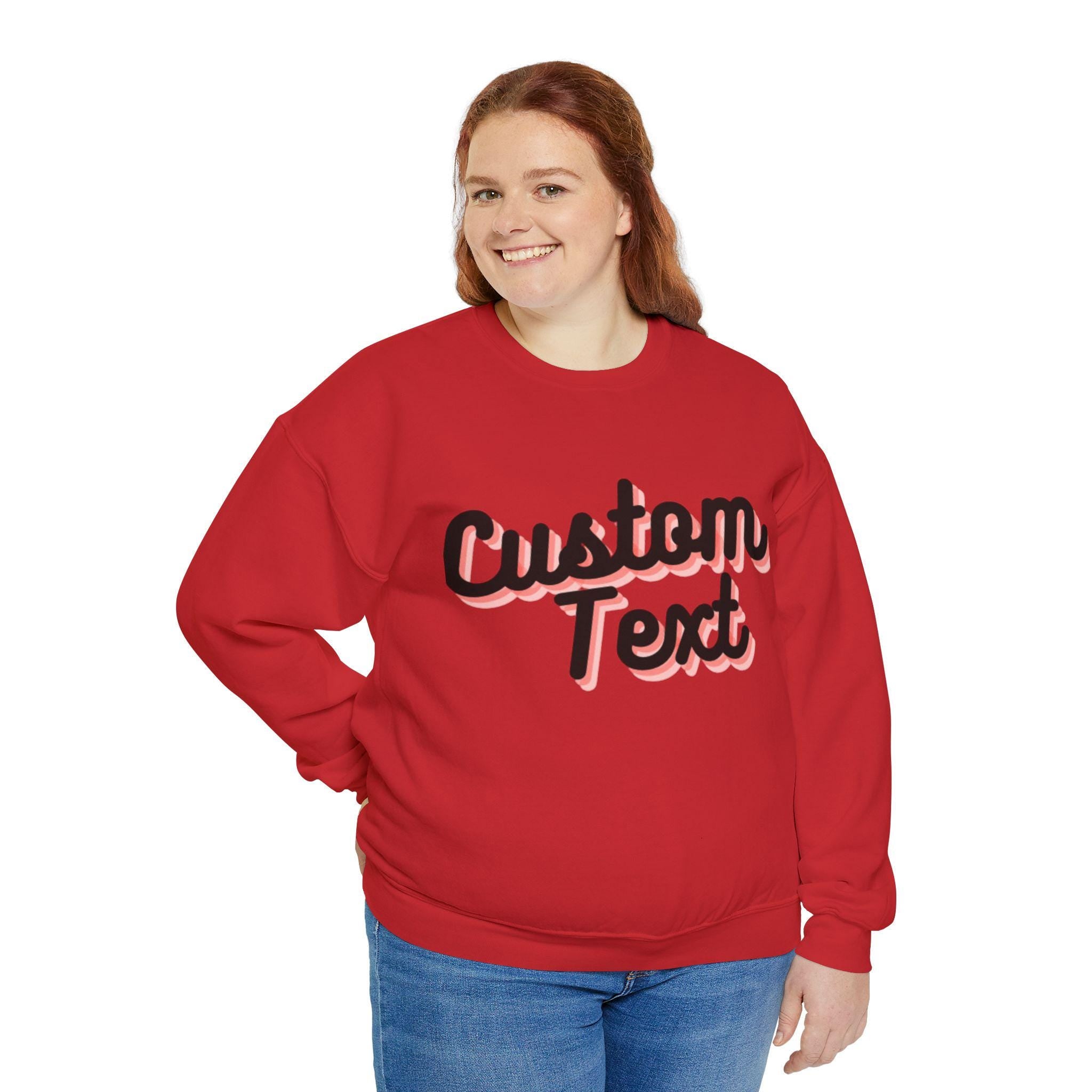 Personalized Warm cozy Unisex Sweatshirt Long sleeves Custom Quote Custom college letters names brand quotes logos merchandise marketing