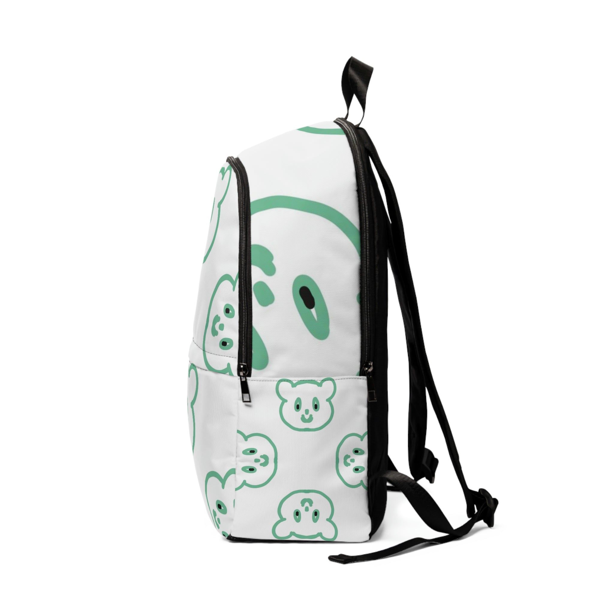 White bear pattern backpack