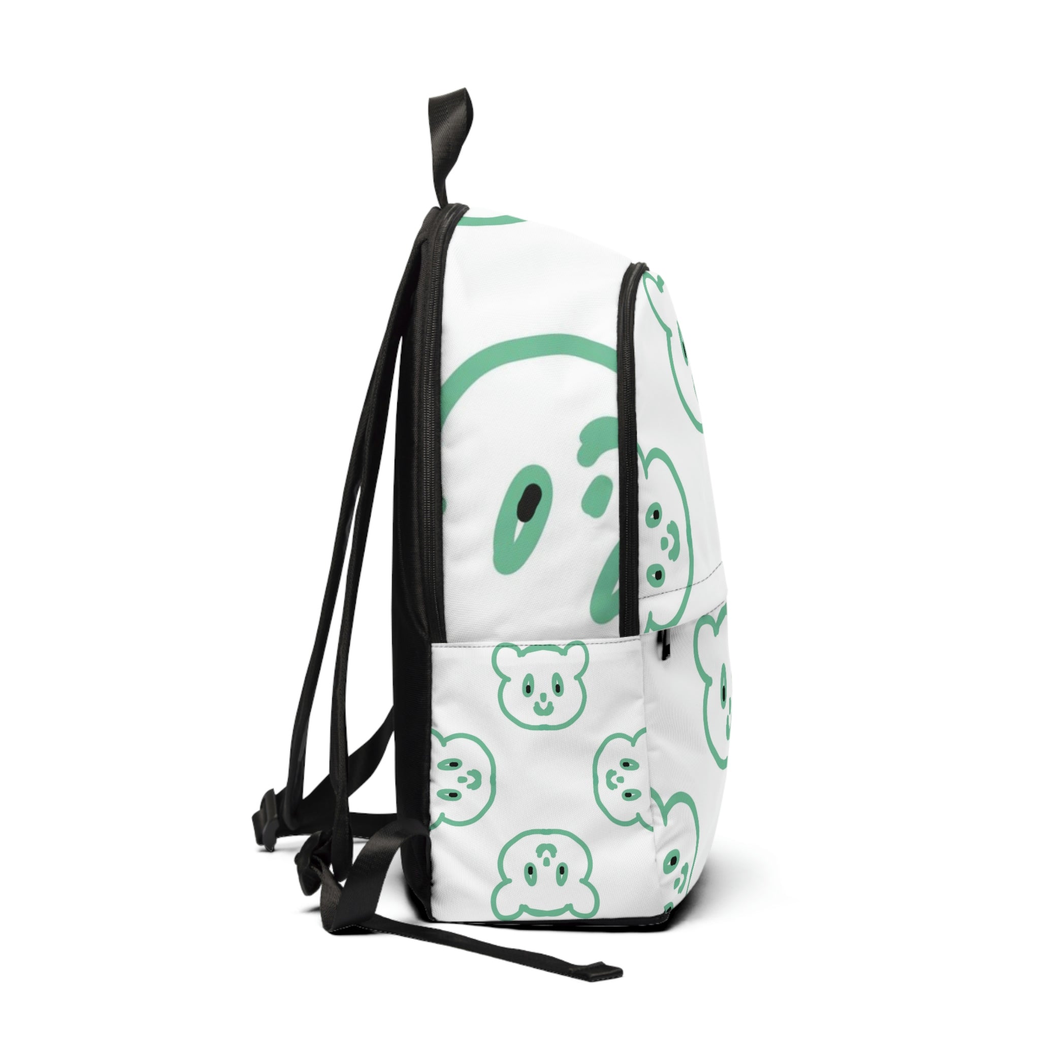 White bear pattern backpack